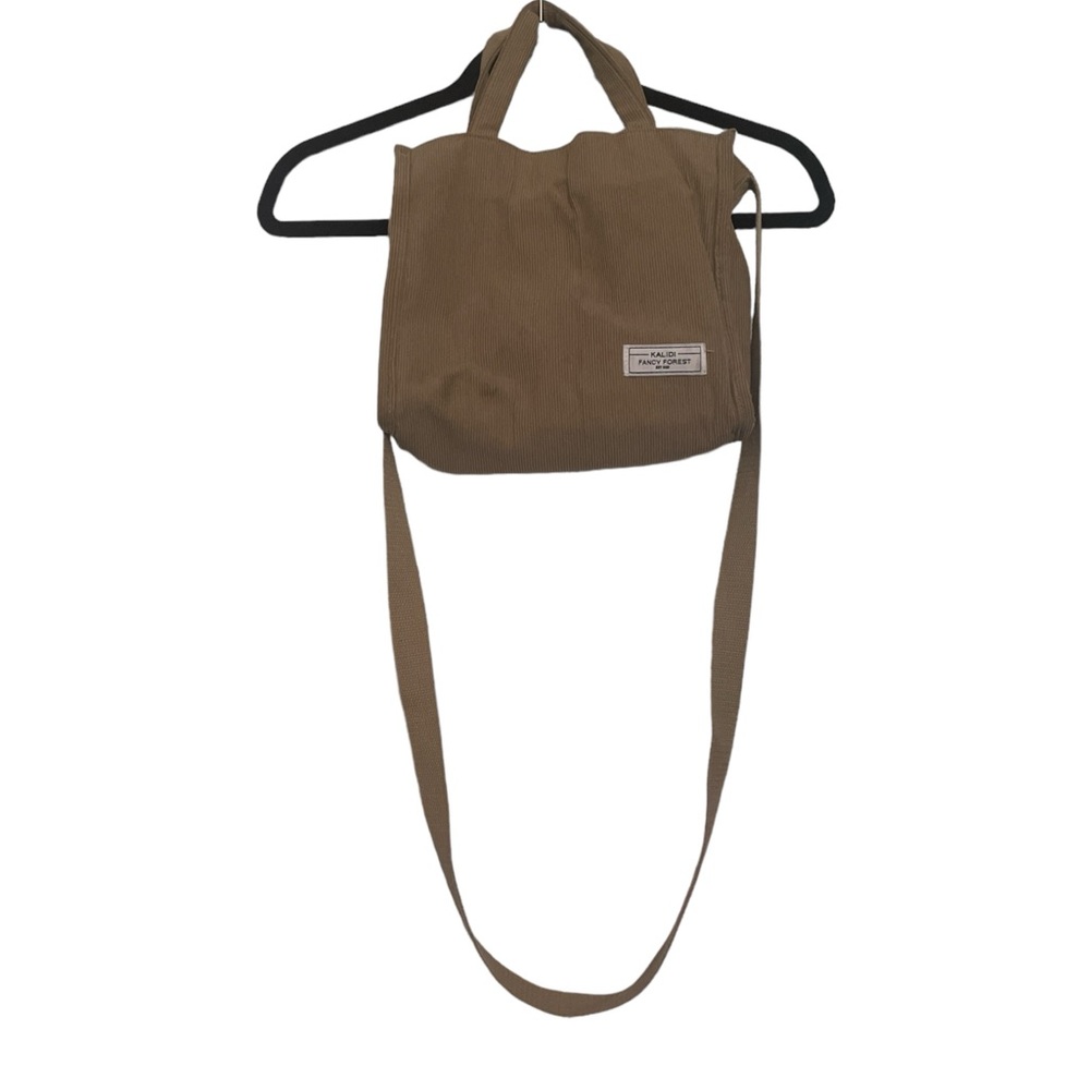 Corduroy Crossbody Tote Bag